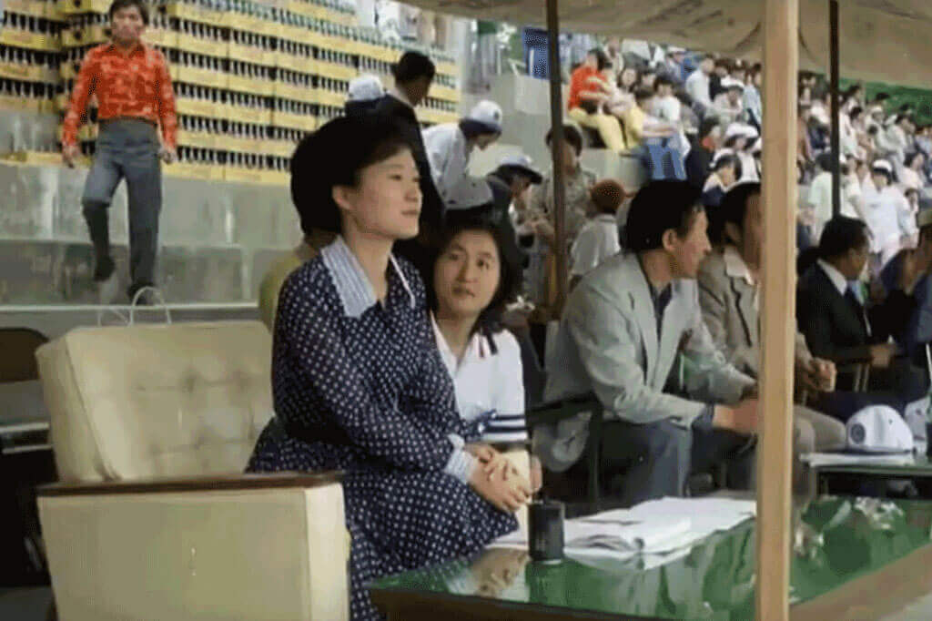 Ms Park and Ms Choi are seen together at a university campus in Seoul in June 1979 in footage released by internet media outlet Newstapa.